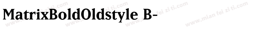MatrixBoldOldstyle B字体转换